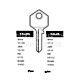 YAL25L Copy Cylinder Key Blanks (10)