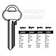 Assa Copy Orion A35GL Cylinder Key Blanks Silca ASS28R JMA AS-GL7 HD AS-GL7 Errebi AA37R Pack of 10