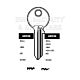 Abus Copy Orion ABS38 Cylinder Key Blanks Errebi C44 Pack of 10