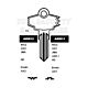 Arrow Copy Orion ARW11 Cylinder Key Blanks Silca AW1 JMA ARR-1 Errebi AW1 Pack of 10