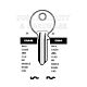 Cisa Copy Orion CSA4L Cylinder Key Blanks Silca CS205 JMA CI-4I HD NRS9CS Errebi C4S Pack of 10
