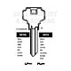 DXT6 Cylinder Key Blanks (10)