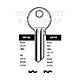 GE10L Cylinder Key Blanks (10)