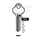 Globe Copy GLB15 Cylinder Key Blanks