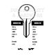 HKN14L Cylinder Key Blanks (10)