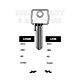 LF50R Cylinder Key Blanks (10)