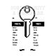 TRC1L Cylinder Key Blanks (10)