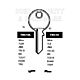 TRC10L Cylinder Key Blanks (10)