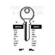 TRC41 Cylinder Key Blanks (10)