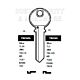 TRC65 Cylinder Key Blanks (10)