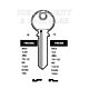 TRC66 Cylinder Key Blanks (10)