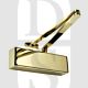 Rutland TS-3204BC-SLFB-PVDPVD Size 3-4 Scissor Arm Back Check Overhead Door Closer PVD Polished Brass Cover