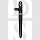 Securistyle CB09BKR Locking Cockspur Window Handle 9mm step Right Hand Black
