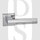 Senza Pari SP216CP Davoli Lever Door Handle On Flush Square Rose Polished Chrome