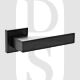 Senza Pari SP217MB Panetti Lever Door Handle On Flush Square Rose Matt Black
