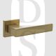 Senza Pari SP217SB Panetti Lever Door Handle On Flush Square Rose Satin Brass