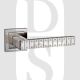 Senza Pari SPC193SN Bianca Lever Door Handle On Square Rose Satin Nickel