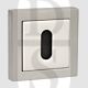 Senza Pari SPCESCKSNNP UK Mortise Key Escutcheon on Square Rose Satin Nickel-Polished Nickel