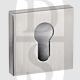 Senza Pari SPESCESN Euro Cylinder Escutcheon on Flush Square Rose Satin Nickel