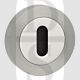 Senza Pari SPMESCKSNCP UK Mortise Key Escutcheon on Round Rose Satin Nickel-Polished Chrome