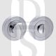 Senza Pari SPMWCCP WC Bathroom Thumbturn & Release on Round Rose Polished Chrome