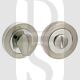 Senza Pari SPMWCSNCP WC Bathroom Thumbturn & Release on Round Rose Satin Nickel-Polished Chrome