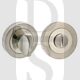 Senza Pari SPMWCSNNP WC Bathroom Thumbturn & Release on Round Rose Satin Nickel-Polished Nickel