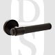 Senza Pari SPR160UDB Andretta Knurled Lever Door Handle on Minimal Round Rose Urban Dark Bronze