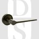 Senza Pari SPR180AB Laviano Lever Door Handle On Round Rose Antique Brass