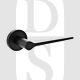 Senza Pari SPR180MB Laviano Lever Door Handle On Round Rose Matt Black
