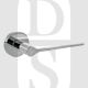 Senza Pari SPR180PC Laviano Lever Door Handle On Round Rose Polished Chrome