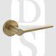 Senza Pari SPR180SB Laviano Lever Door Handle On Round Rose Satin Brass