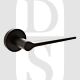 Senza Pari SPR180UDB Lavaino Lever Door Handle On Round Rose Satin Urban Dark Bronze