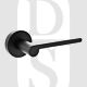 Senza Pari SPRO218MB Darrio Lever Door Handle On Round Rose Matt Black