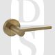 Senza Pari SPRO218SB Darrio Lever Door Handle On Round Rose Satin Brass