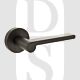 Senza Pari SPRO218UDB Darrio Lever Door Handle On Round Rose Urban Dark Bronze