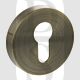 Senza Pari SPROESCEAB Euro Cylinder Escutcheon on 56mm Diameter Round Rose Rose Antique Brass
