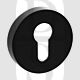 Senza Pari SPROESCEMB Euro Cylinder Escutcheon on 56mm Diameter Round Rose Rose Matt Black