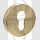 Senza Pari SPROESCESB Euro Cylinder Escutcheon on 56mm Diameter Round Rose Rose Satin Brass