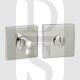 Senza Pari SPWCCP WC Bathroom Thumbturn & Release on Minimal Square Rose Polished Chrome