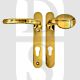 TSS HAN122LPB UPVC Multipoint 92mm PZ Sprung Lever Moveable Pad Door Handles 122mm Screw Centres Brass