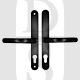 TSS TSSHAN68LLBL Lever Lever UPVC Multipoint Door Handles - 68mm PZ Sprung 215mm Screw Centres Black