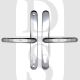 TSS TSSHAN68LLC Lever Lever UPVC Multipoint Door Handles - 68mm PZ Sprung 215mm Screw Centres Chrome