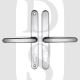 TSS TSSHAN68LLS Lever Lever UPVC Multipoint Door Handles - 68mm PZ Sprung 215mm Screw Centres Silver