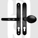 TSS TSSHAN68LPBL Lever Moveable Pad UPVC Multipoint Door Handles - 68mm PZ Sprung 215mm Screw Centres Black