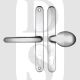 TSS TSSHAN68LPS Lever Moveable Pad UPVC Multipoint Door Handles - 68mm PZ Sprung 215mm Screw Centres Silver