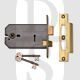 Union 2077 124mm 3 Lever Horizontal Mortise Sashlock Polished Brass