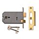 Union 2077 149mm 3 Lever Horizontal Mortise Sashlock Polished Brass