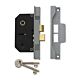 Union 2242 78.5mm 2 Lever Rebated Mortise Sashlock Silver Enamel